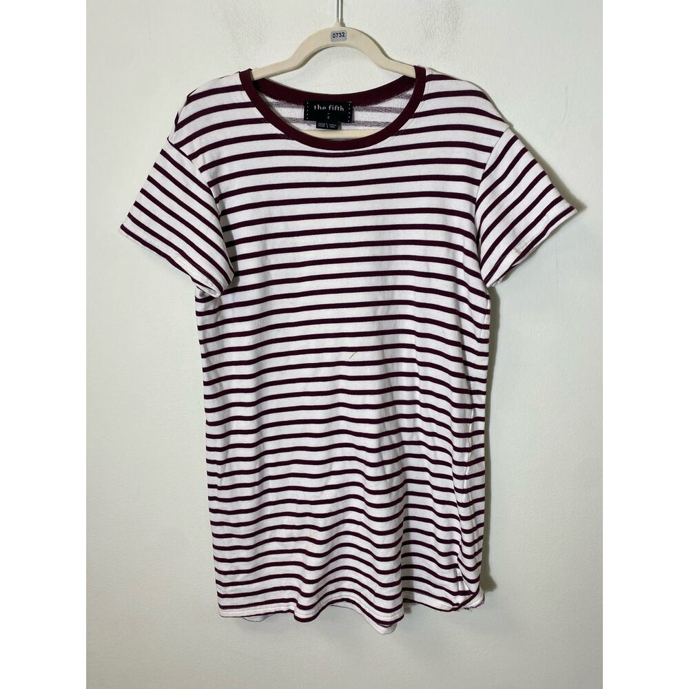 The Fifth Maroon/White Terry Mini Dress Sz S